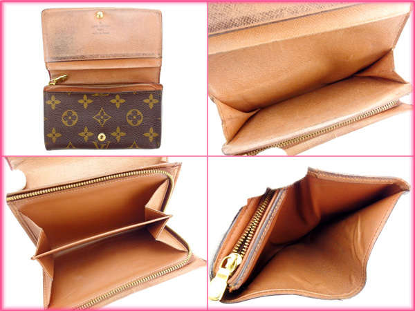 LOUIS VUITTON Long Wallet Purse M61730 Brown Portonebi Tresol