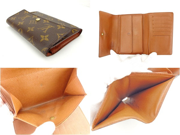 LOUIS VUITTON Tri-fold wallet M61202 Brown Porte TresorEtui Papie