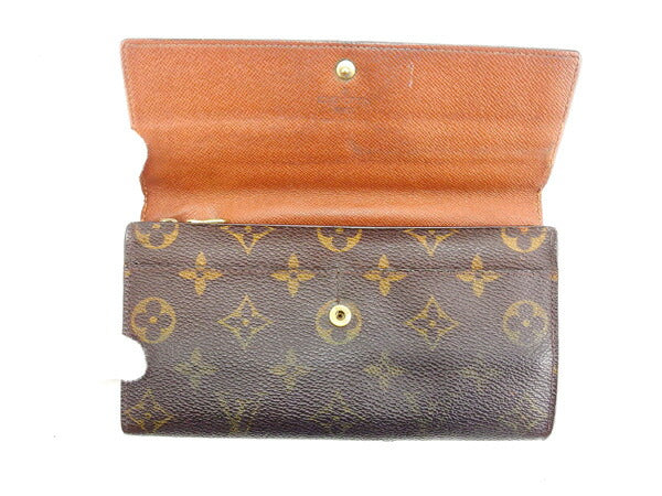 LOUIS VUITTON Long Wallet Purse Brown