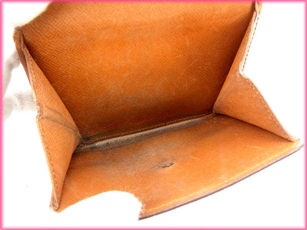 LOUIS VUITTON Bifold Wallet M61652 Brown Porte Monnaie Billets Cartes Credit