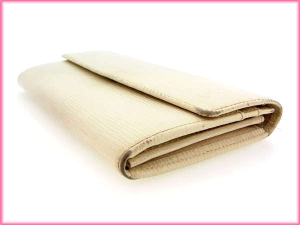 LOUIS VUITTON Long Wallet Purse M6516J white Portefeuille Sara