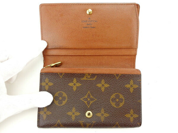 LOUIS VUITTON Long Wallet Purse M61730 Brown Portonebi Tresol