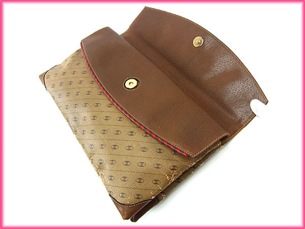 GUCCI business bag PVC canvas Beige x Brown type Old Gucci