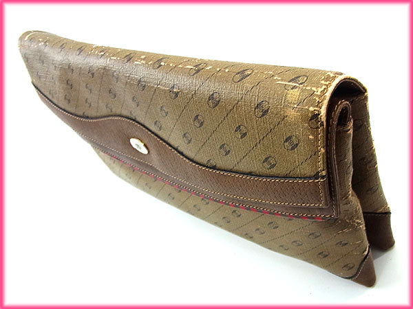 GUCCI business bag PVC canvas Beige x Brown type Old Gucci