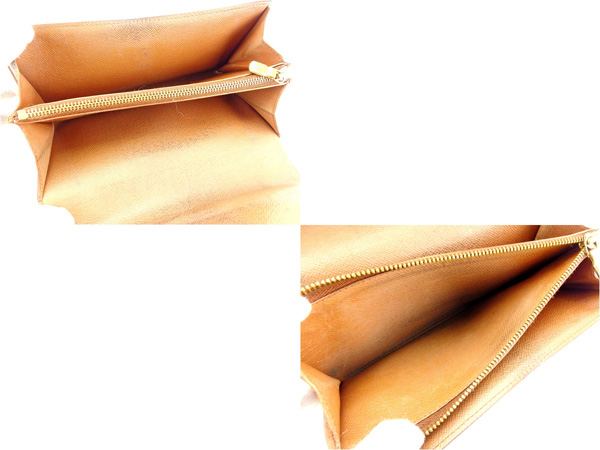 LOUIS VUITTON Long Wallet Purse M61725 Brown Pochette Porto Monécredi