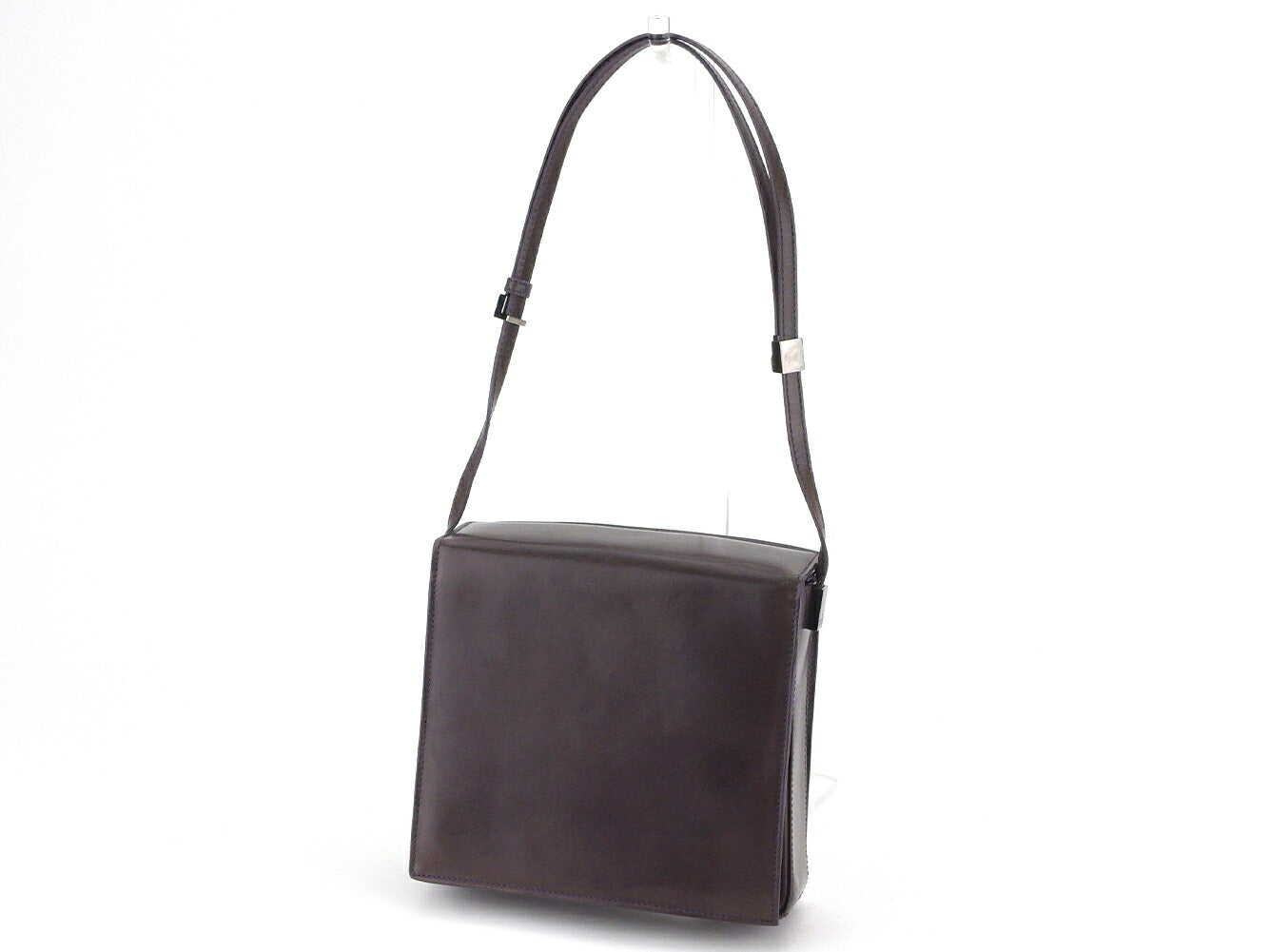GUCCI Shoulder Bag Charcoal Gray x Black Silver