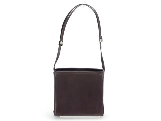 GUCCI Shoulder Bag Charcoal Gray x Black Silver