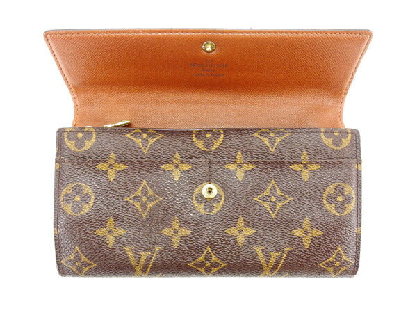LOUIS VUITTON Long Wallet Purse M61725 Monogram canvas Brown Pochette Porto Monécredi
