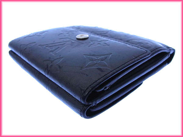 LOUIS VUITTON Bifold Wallet M65112 black Porte Monnaie Billets Cartes Credit
