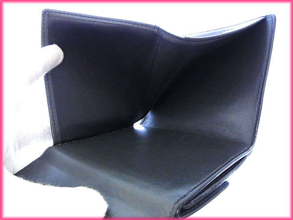 LOUIS VUITTON Bifold Wallet M65112 black Porte Monnaie Billets Cartes Credit