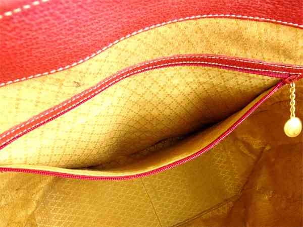 GUCCI Tote Bag Red x gold