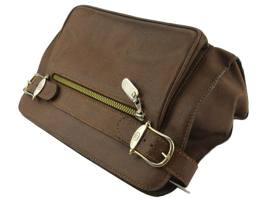 GUCCI Clutch bag Brown Silver Gold Old Gucci