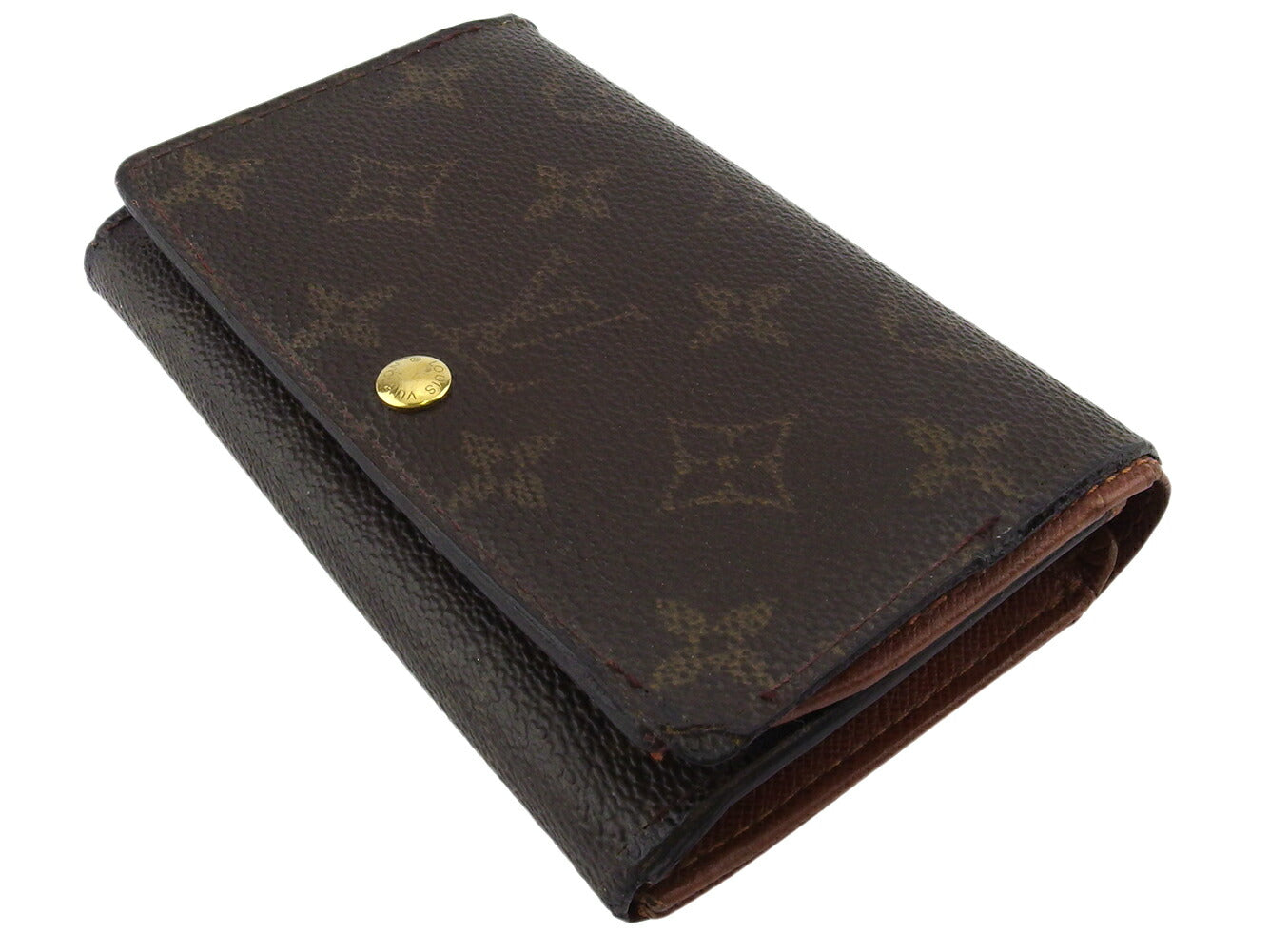 LOUIS VUITTON Long Wallet Purse M61730 Brown beige gold Portonebi Tresol