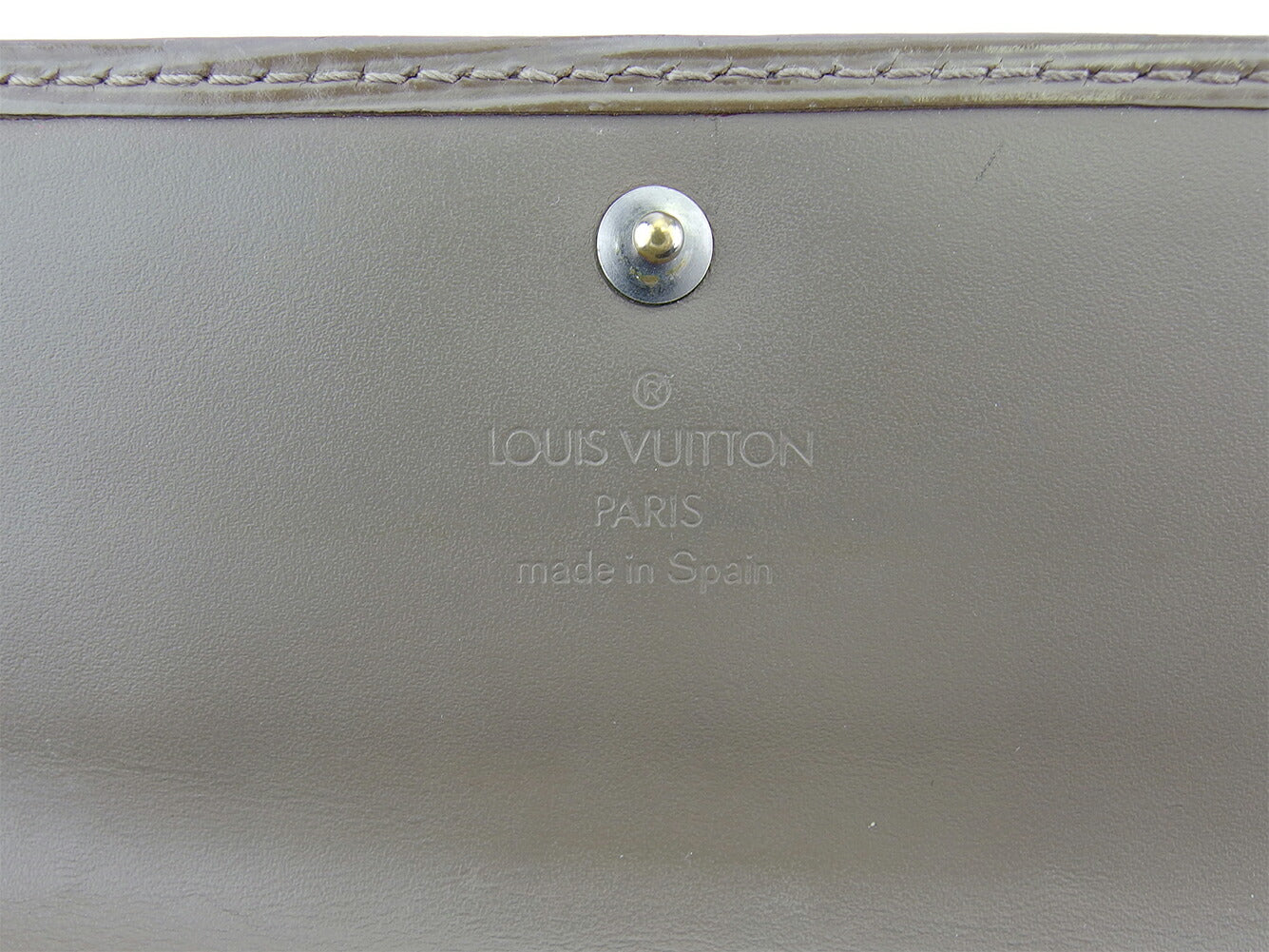 LOUIS VUITTON Long Wallet Purse M6357C Gray Brown Silver Pochette Porto Monécredi