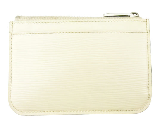 LOUIS VUITTON Coin case M6660J Epi Leather white Pochette Crewe NM