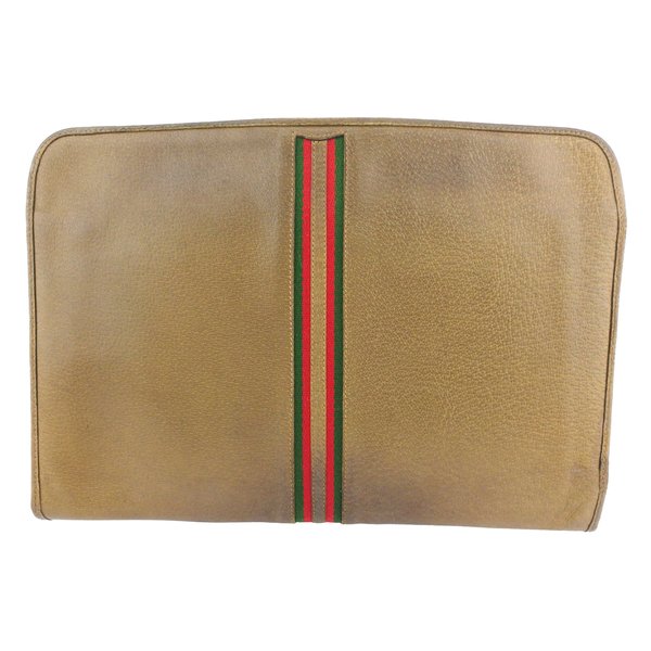 GUCCI Business bag Brown Green Red Old Gucci