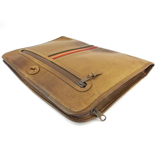 GUCCI Business bag Brown Green Red Old Gucci