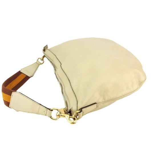 GUCCI Shoulder Bag 154401 Beige Brown Yellow Gold