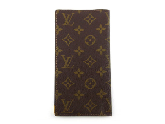 LOUIS VUITTON Bill Compartment No.254 Brown beige gold vintage