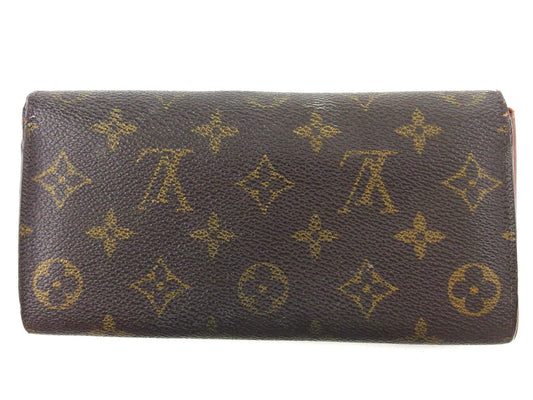 LOUIS VUITTON Long Wallet Purse M61724 Brown beige Pochette Porto Monécredi