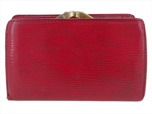 LOUIS VUITTON Bifold Wallet M63247 Red gold Portonevie Vienova