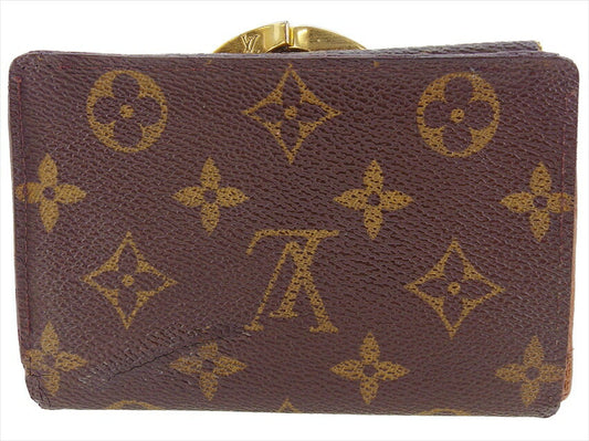 LOUIS VUITTON Bifold Wallet M61663 Brown beige gold Portonevie Vienova