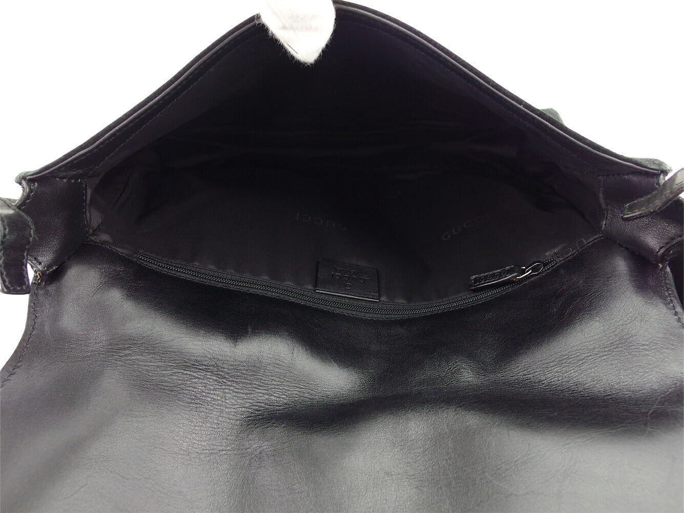 GUCCI Shoulder Bag Black Silver
