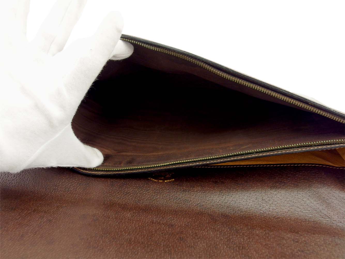 GUCCI Business bag Brown gold Old Gucci