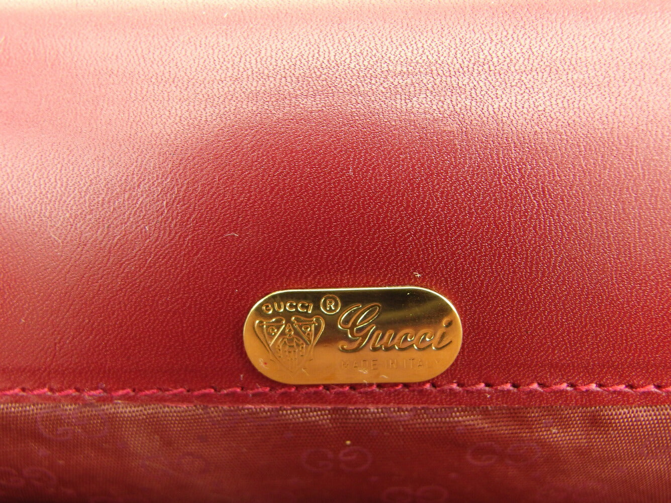GUCCI Clutch bag Red Gold Silver Old Gucci