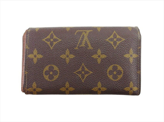 LOUIS VUITTON Bifold Wallet M61730 Brown Portonebi Tresol