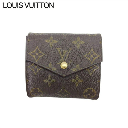 LOUIS VUITTON Bifold Wallet M61660 Brown beige gold Portonebier