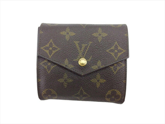 LOUIS VUITTON Bifold Wallet M61660 Brown beige gold Portonebier