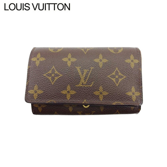 LOUIS VUITTON Long Wallet Purse M61736 Brown beige gold Portefeuille Tresor