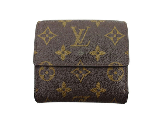 LOUIS VUITTON Bifold Wallet M61652 Brown beige gold Porte Monnaie Billets Cartes Credit