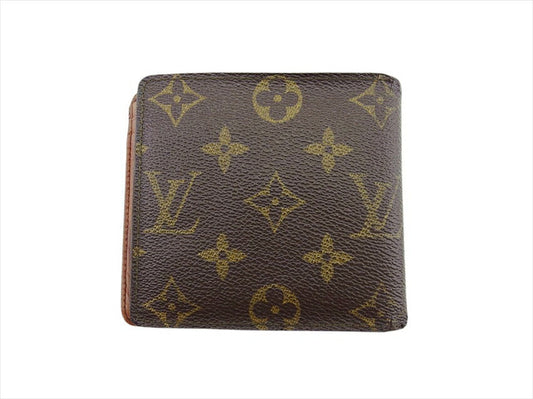 LOUIS VUITTON Bifold Wallet M61669 Brown x beige Portonebier