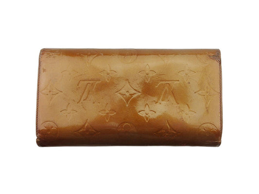 LOUIS VUITTON Long Wallet Purse M91166 Brown gold Porte Tresor International