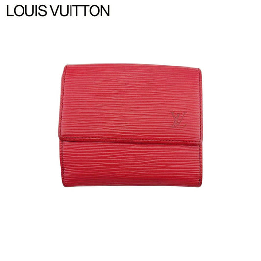 LOUIS VUITTON Bifold Wallet M63487 Red Porte Monnaie Billets Cartes Credit
