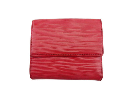 LOUIS VUITTON Bifold Wallet M63487 Red Porte Monnaie Billets Cartes Credit