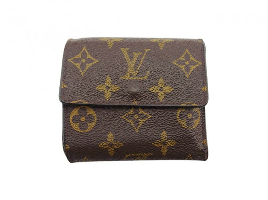 LOUIS VUITTON Bifold Wallet M61652 Brown beige gold Porte Monnaie Billets Cartes Credit