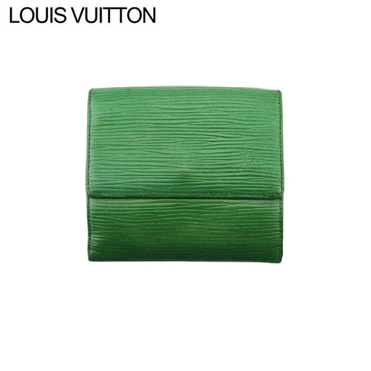 LOUIS VUITTON Bifold Wallet M63484 green Porte Monnaie Billets Cartes Credit