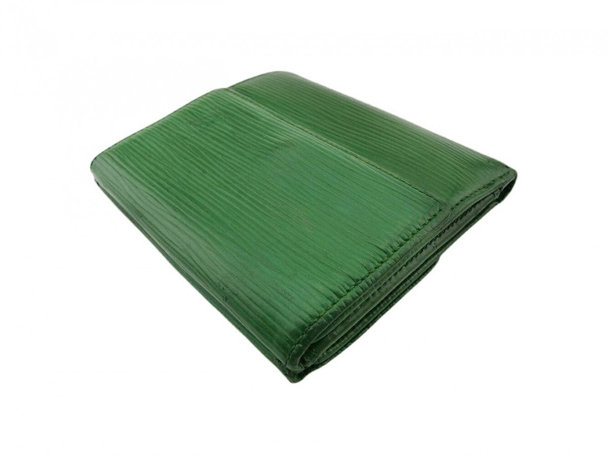 LOUIS VUITTON Bifold Wallet M63484 green Porte Monnaie Billets Cartes Credit