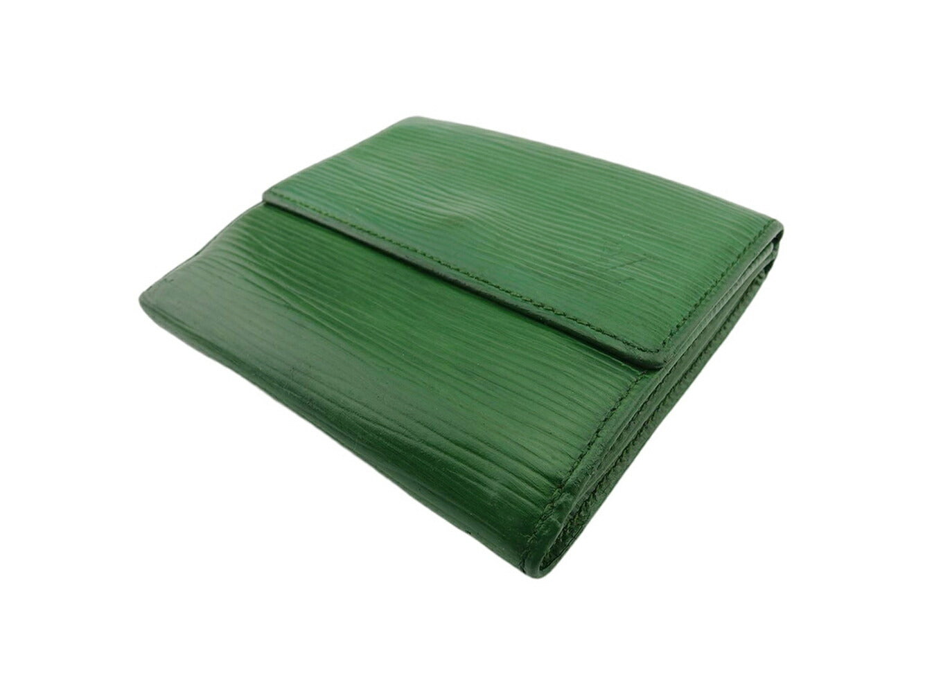 LOUIS VUITTON Bifold Wallet M63484 green Porte Monnaie Billets Cartes Credit
