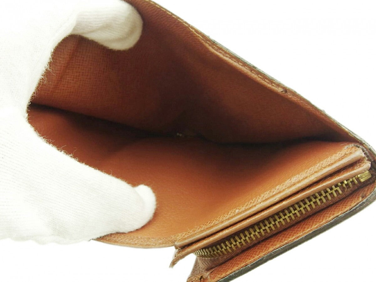 LOUIS VUITTON Long Wallet Purse M61730 Brown beige gold Portonebi Tresol