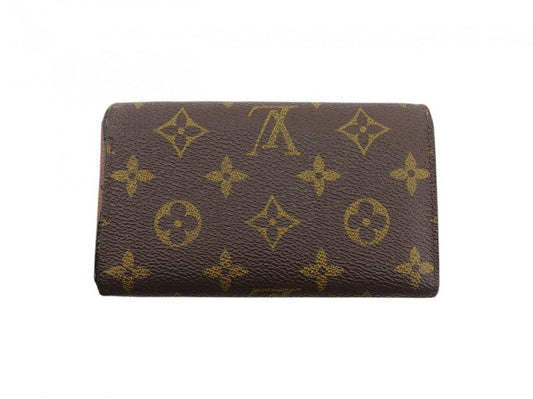 LOUIS VUITTON Long Wallet Purse M61730 Brown beige gold Portonebi Tresol