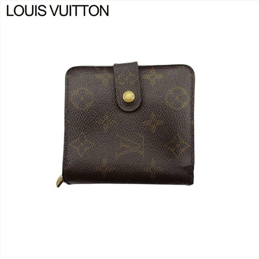 LOUIS VUITTON Bifold Wallet M61667 Brown beige gold Compact zip