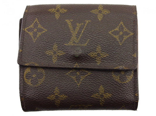 LOUIS VUITTON Bifold Wallet M61652 Brown beige gold Porte Monnaie Billets Cartes Credit