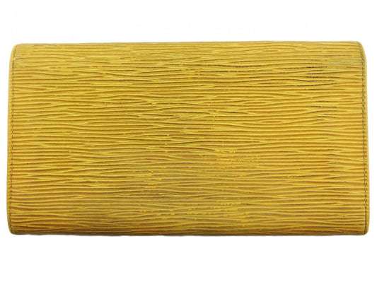 LOUIS VUITTON Long Wallet Purse M63579 Tassiri Yellow Pochette Porto Monécredi