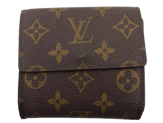 LOUIS VUITTON Bifold Wallet M61652 Brown beige gold Porte Monnaie Billets Cartes Credit