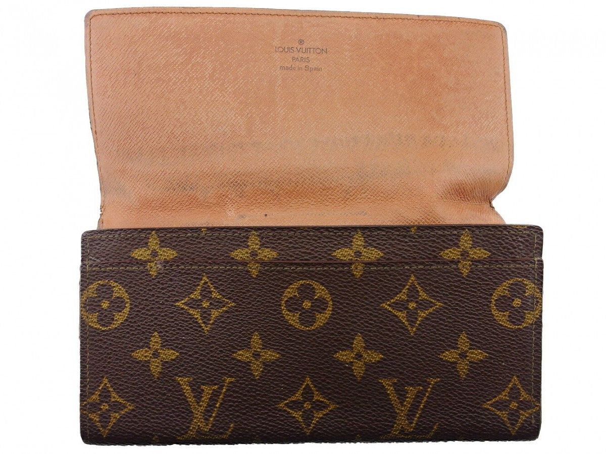 LOUIS VUITTON Bill Compartment Brown light brown