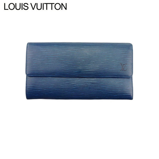LOUIS VUITTON Long Wallet Purse M63565 blue Pochette Porto Monécredi